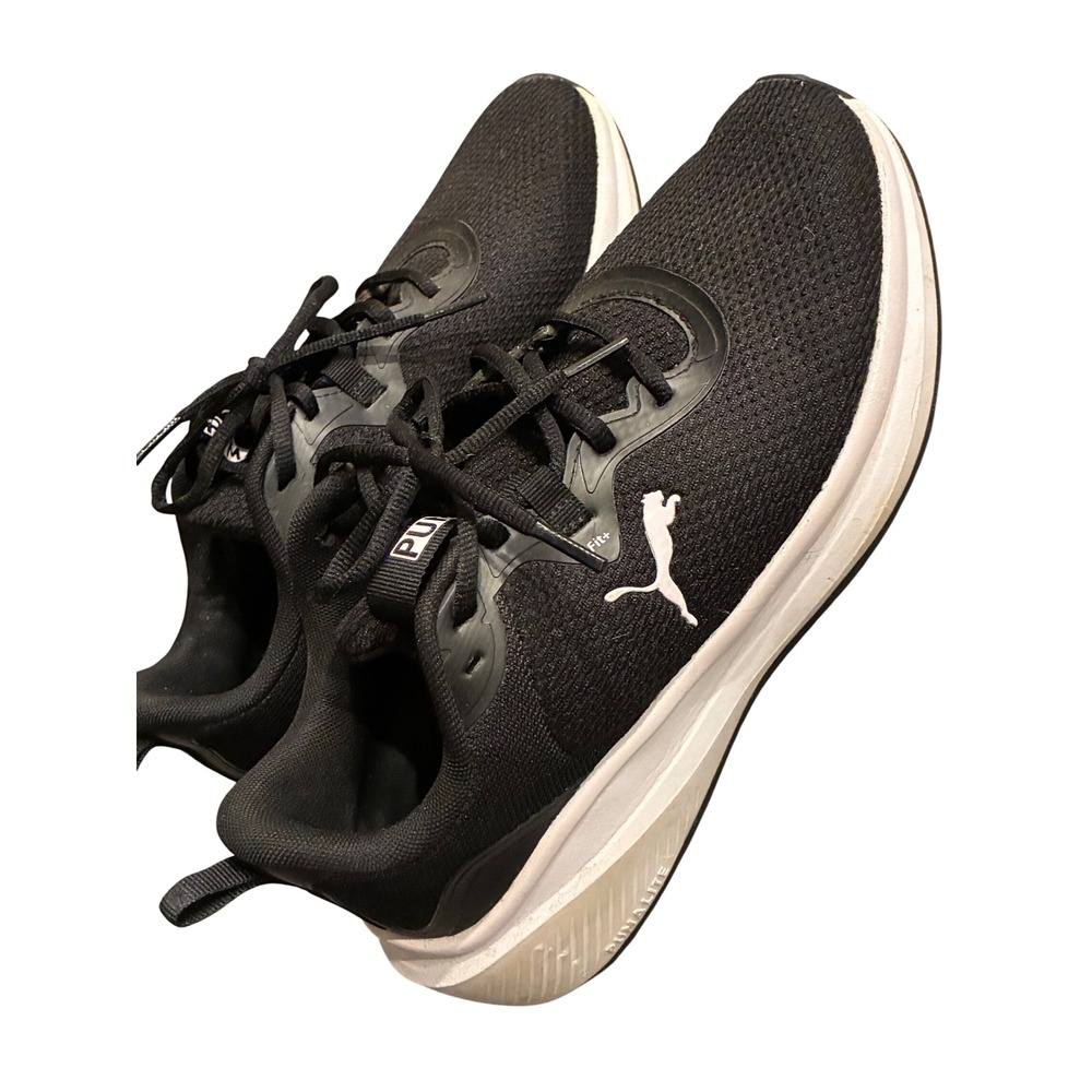 Puma PUMALITE Black White Mesh Running Shoes Womens 10 312395-02